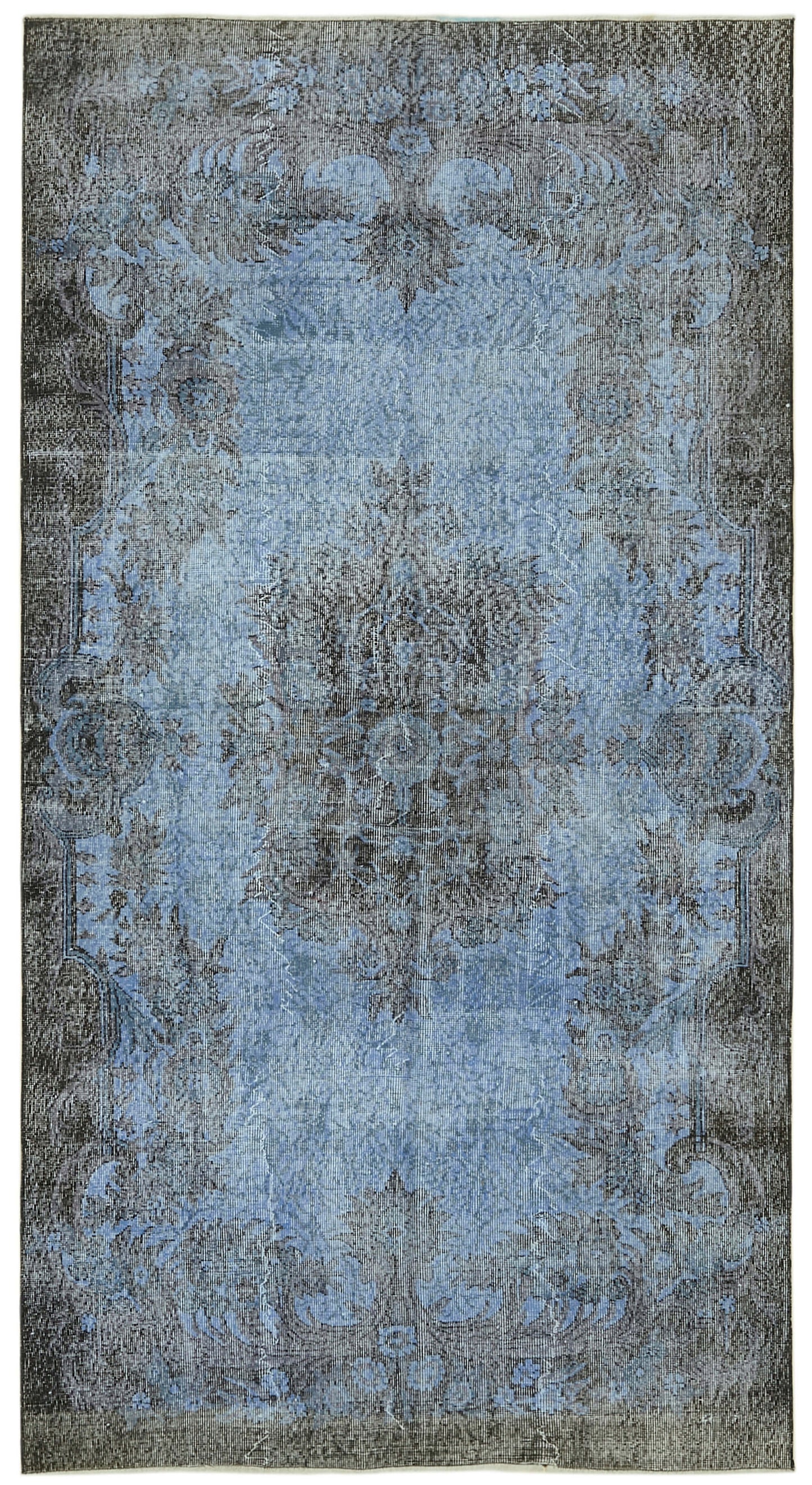 5x10 Blue Overdyed Rug - 41127