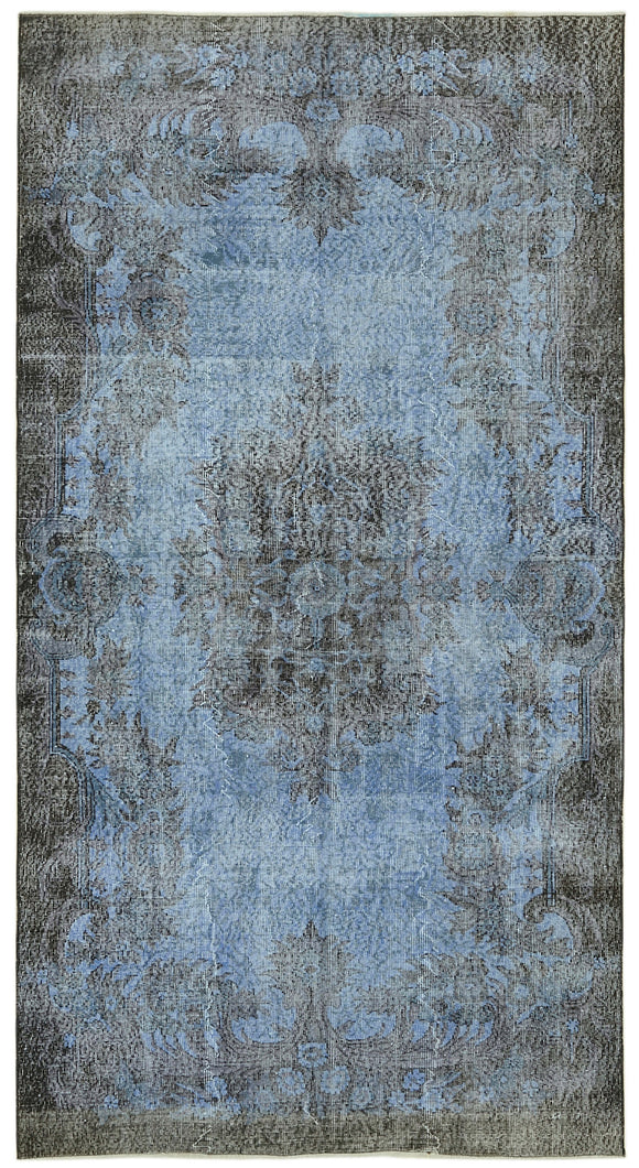 5x10 Blue Overdyed Rug - 41127