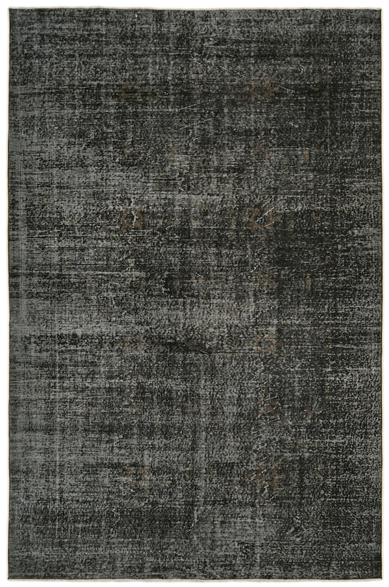 7x10 Black Overdyed Rug - 41156