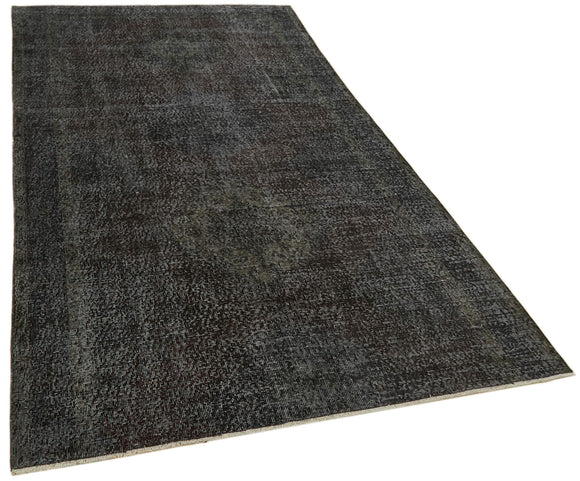 5x9 Black Overdyed Rug - 41165
