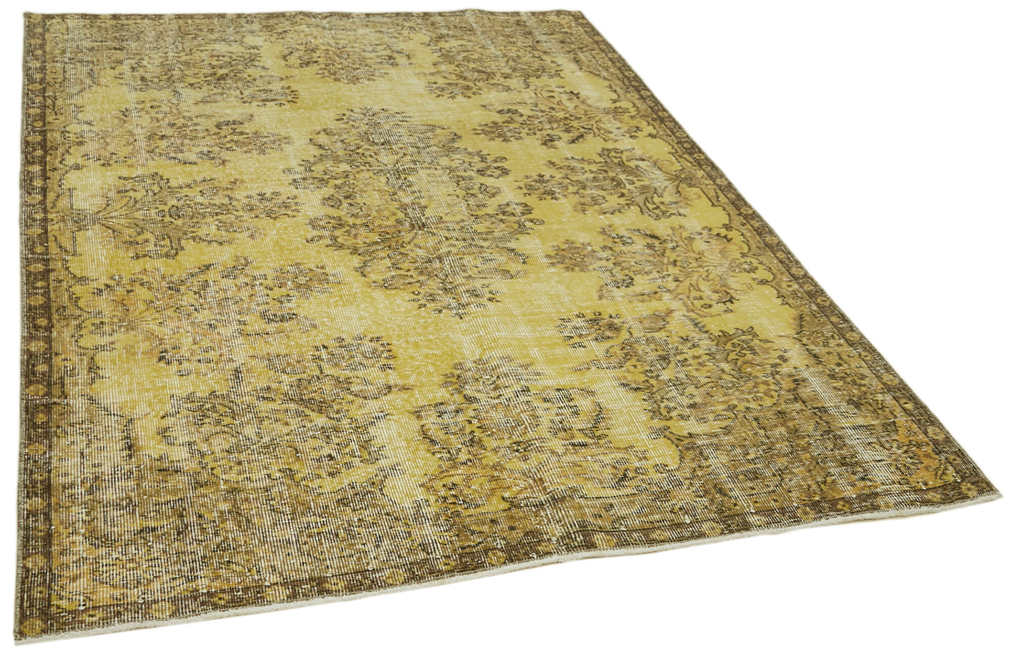 5x7 Yellow Overdyed Rug - 41176