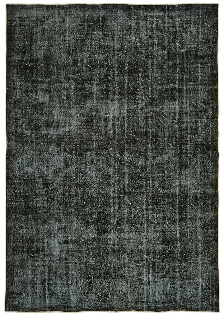 7x10 Black Overdyed Rug - 41197