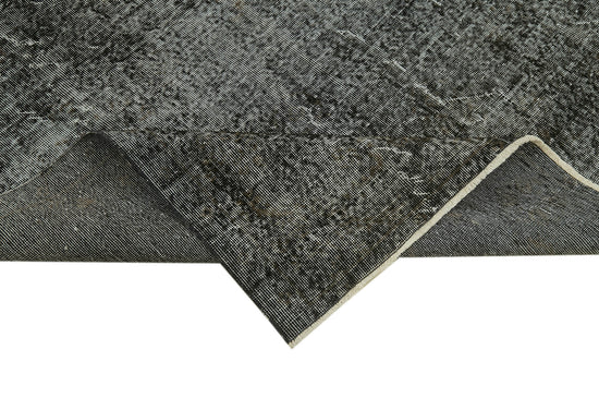 7x10 Black Overdyed Rug - 41243