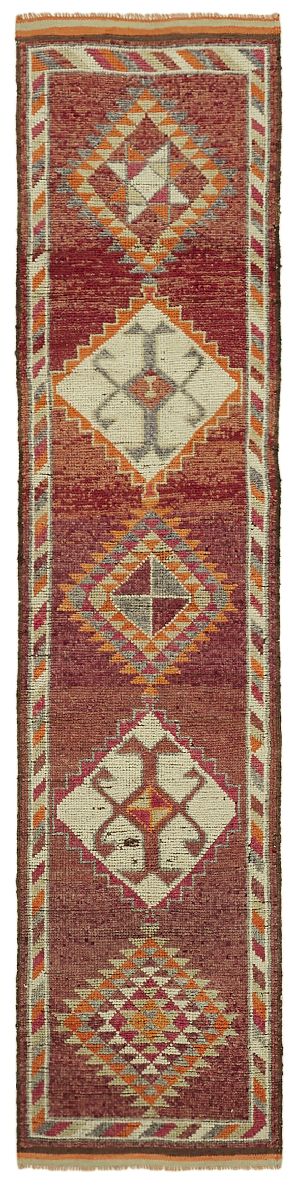 3x12 Red Boho Runner Rugs - 41305