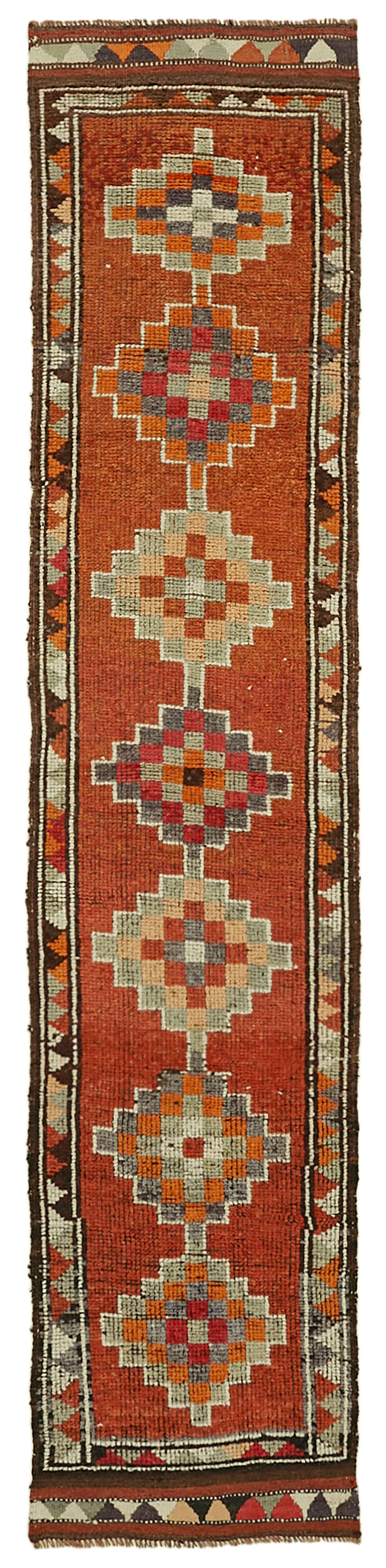 3x11 Orange Boho Runner Rugs - 41311