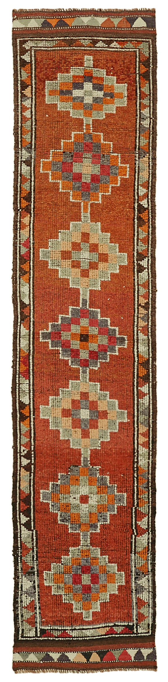3x11 Orange Boho Runner Rugs - 41311