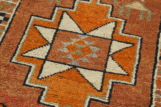3x11 Orange Boho Runner Rugs - 41327