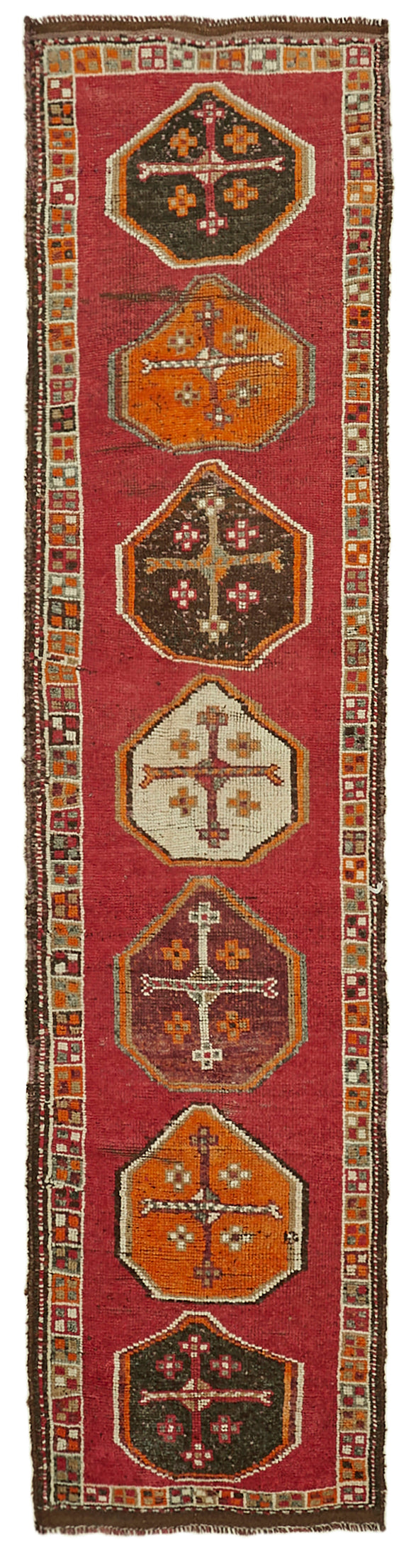 3x12 Red Boho Runner Rugs - 41351