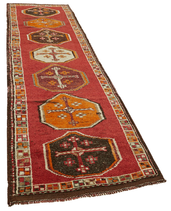 3x12 Red Boho Runner Rugs - 41351