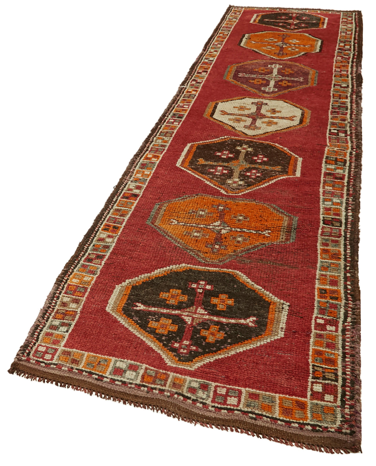3x12 Red Boho Runner Rugs - 41351