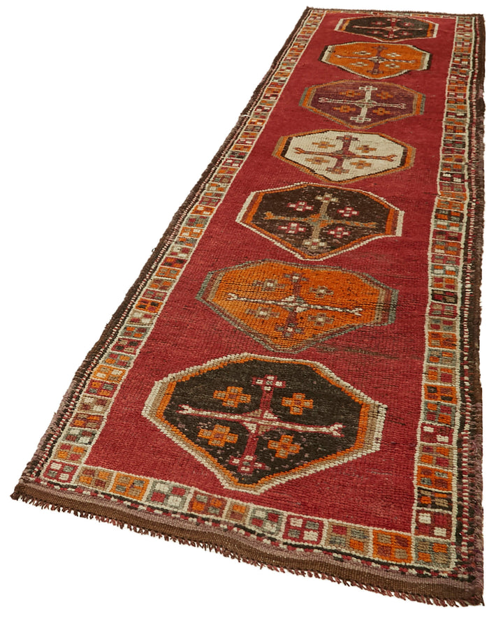 3x12 Red Boho Runner Rugs - 41351