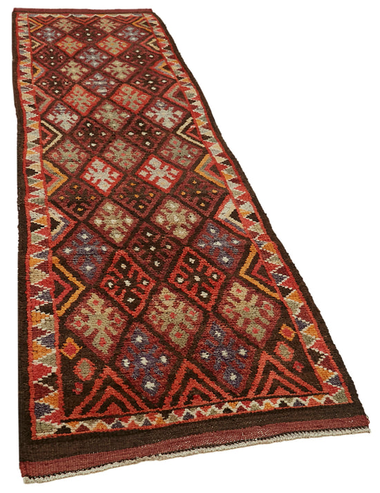 3x12 Red Boho Runner Rugs - 41354