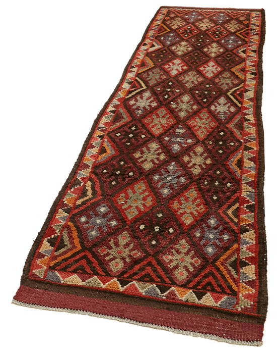 3x12 Red Boho Runner Rugs - 41354
