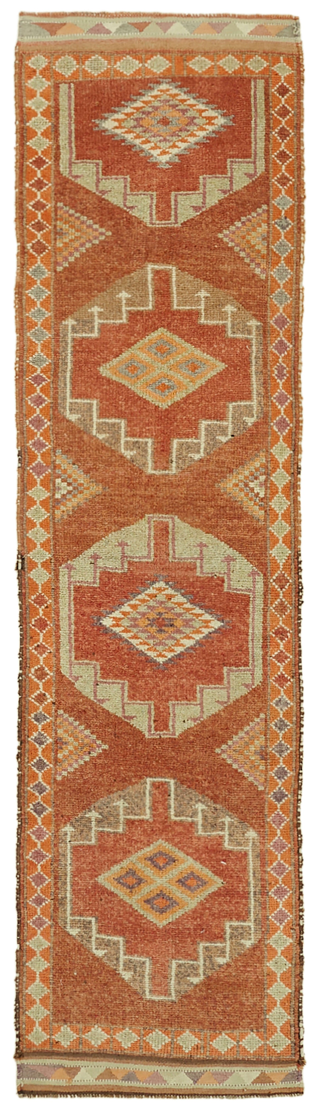 3x12 Orange Boho Runner Rugs - 41374