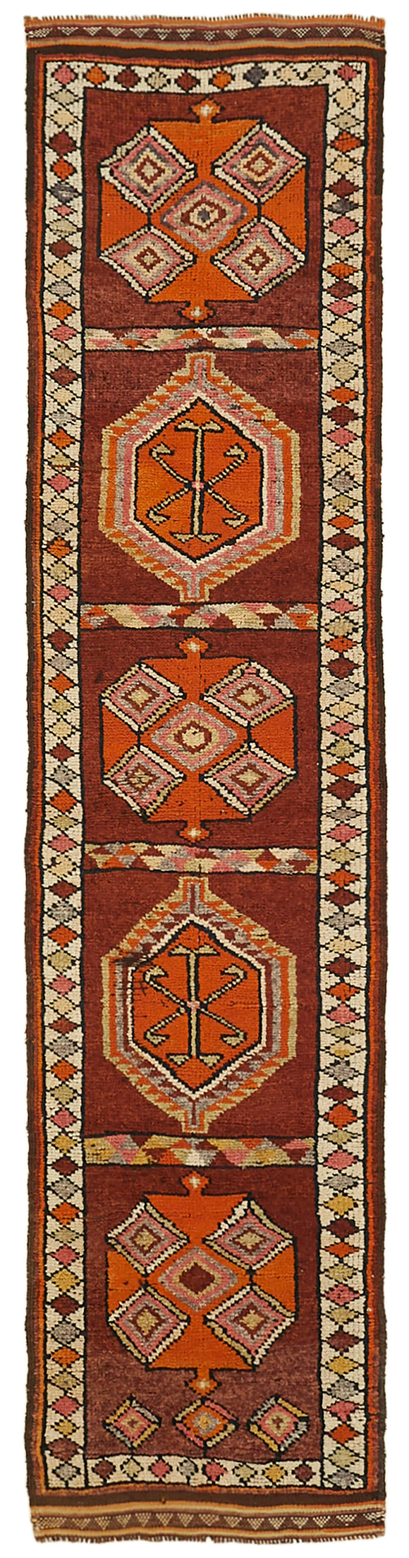 3x12 Red Boho Runner Rugs - 41378