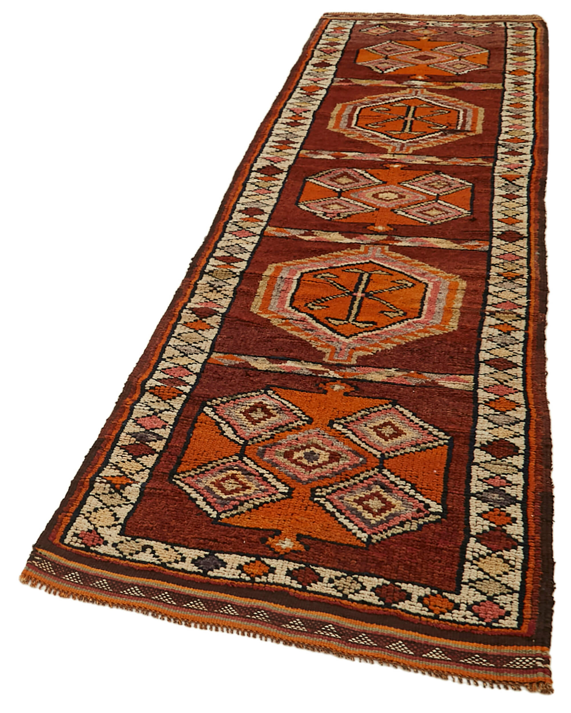 3x12 Red Boho Runner Rugs - 41378