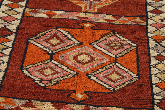 3x12 Red Boho Runner Rugs - 41378