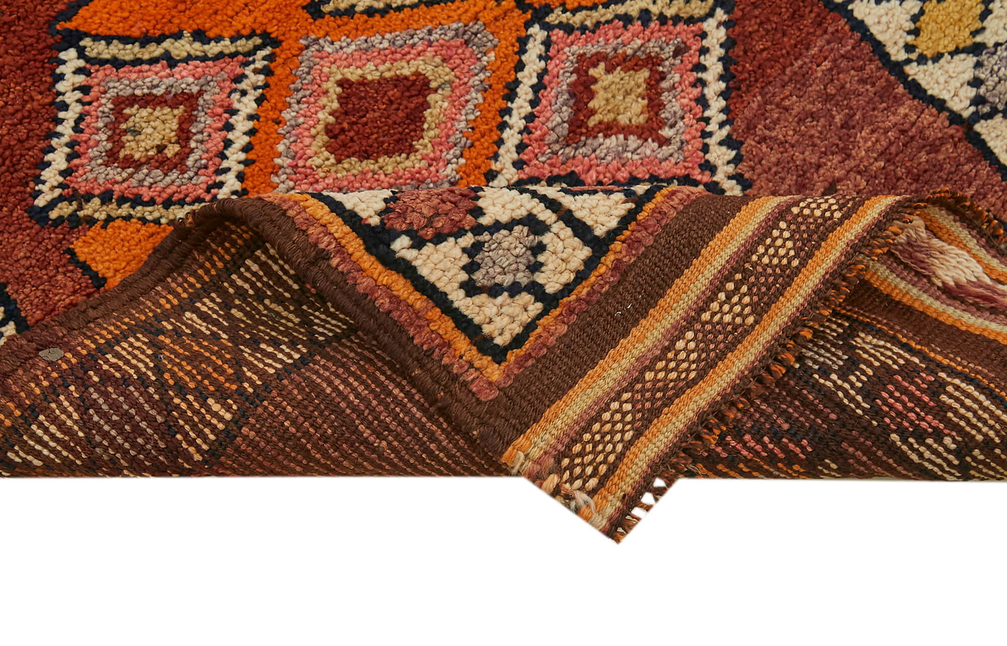 3x12 Red Boho Runner Rugs - 41378