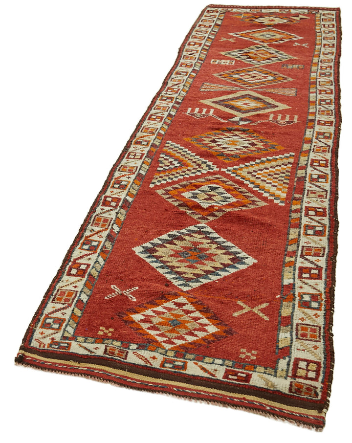 3x12 Red Boho Runner Rugs - 41379