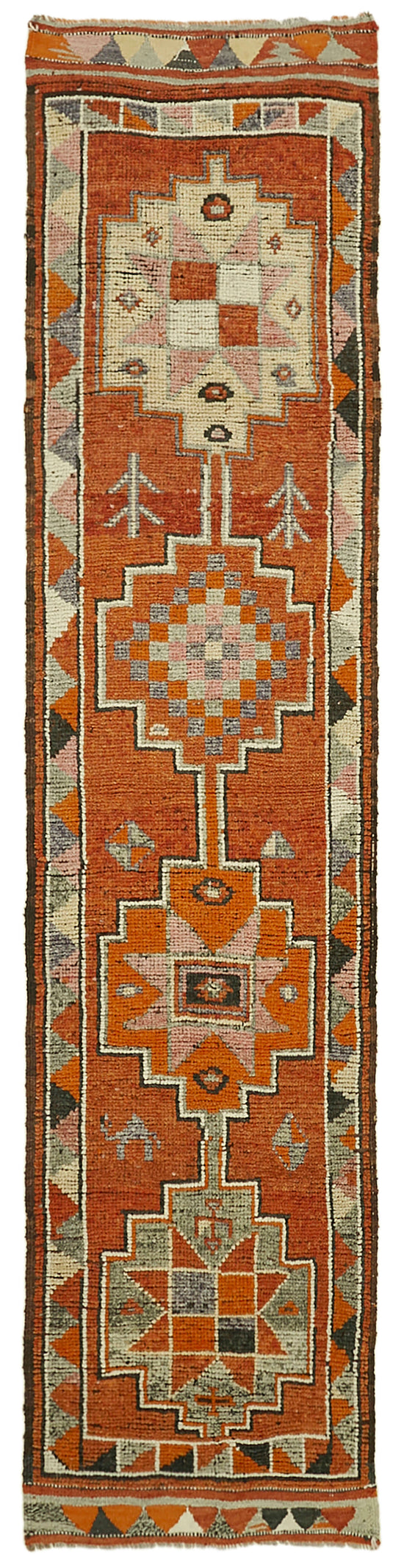 3x12 Orange Boho Runner Rugs - 41383