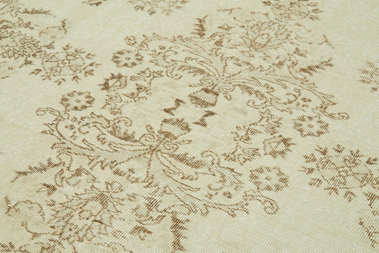 7x11 Beige Turkish Vintage Area Rug - 41393