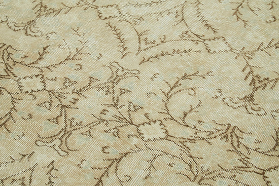 7x10 Beige Turkish Vintage Area Rug - 41396