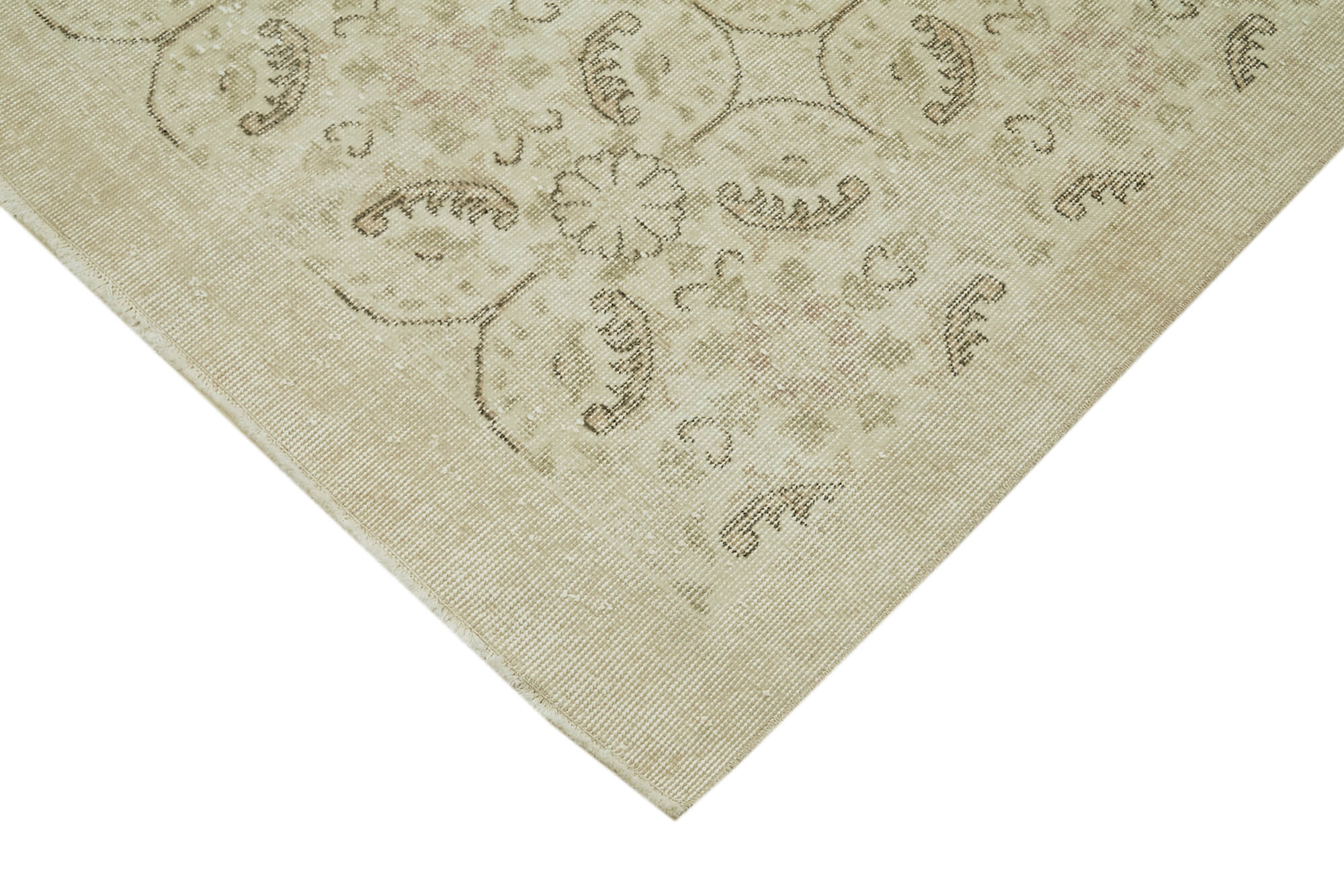 7x11 Beige Turkish Vintage Area Rug - 41399