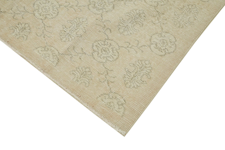 5x9 Beige Turkish Vintage Area Rug - 41407