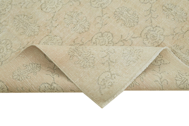 5x9 Beige Turkish Vintage Area Rug - 41407