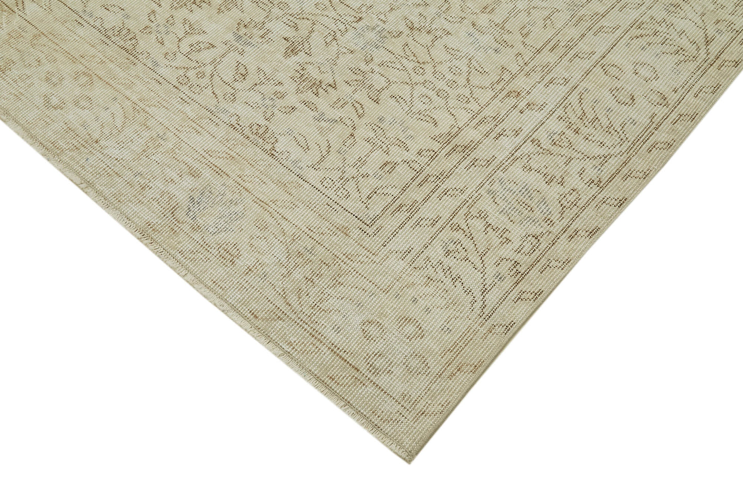 6x10 Beige Turkish Vintage Area Rug - 41408