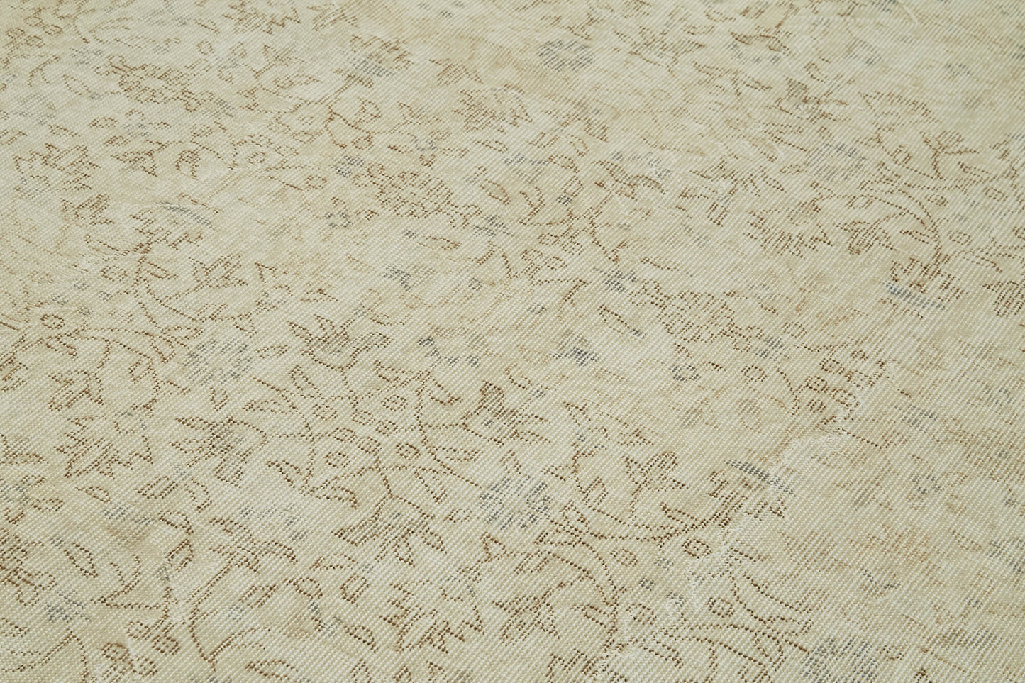 6x10 Beige Turkish Vintage Area Rug - 41408