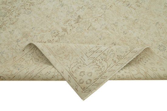 6x10 Beige Turkish Vintage Area Rug - 41408