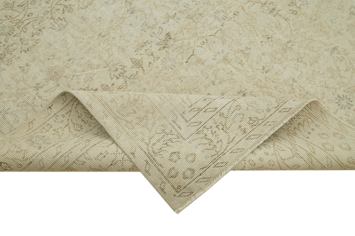 6x10 Beige Turkish Vintage Area Rug - 41408