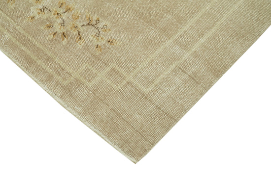 7x10 Beige Turkish Vintage Area Rug - 41415