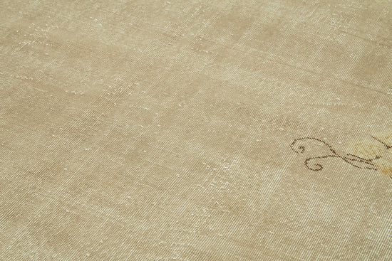 7x10 Beige Turkish Vintage Area Rug - 41415