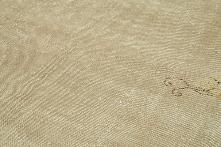 7x10 Beige Turkish Vintage Area Rug - 41415