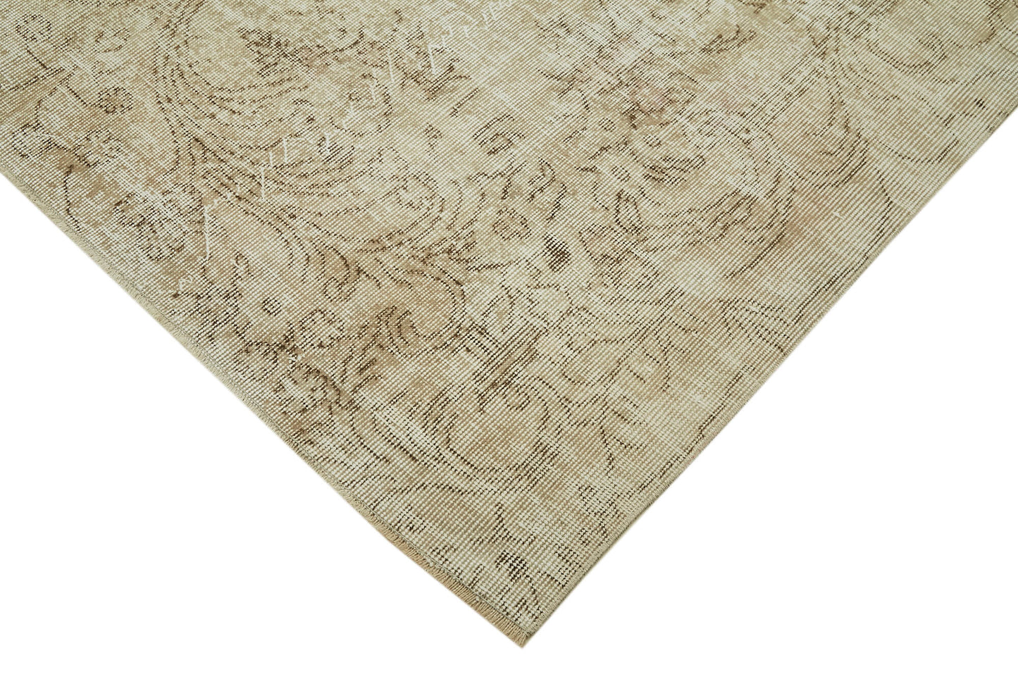 6x10 Beige Turkish Vintage Area Rug - 41424