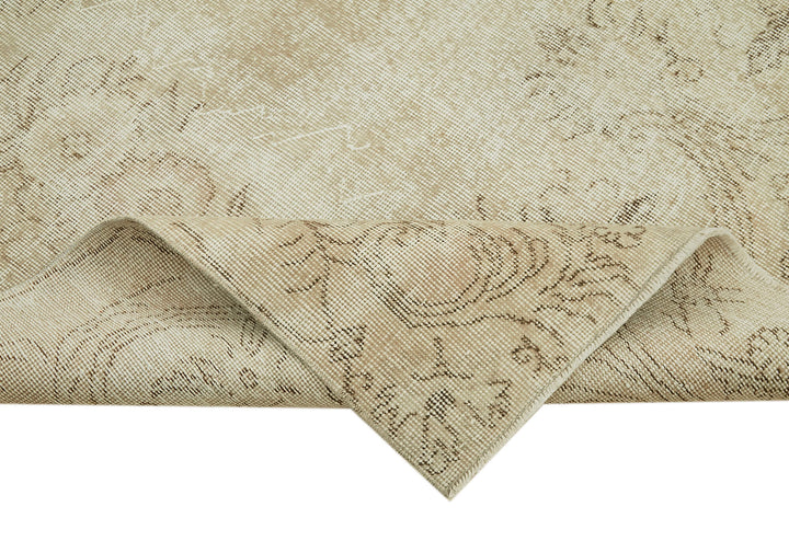 6x10 Beige Turkish Vintage Area Rug - 41424
