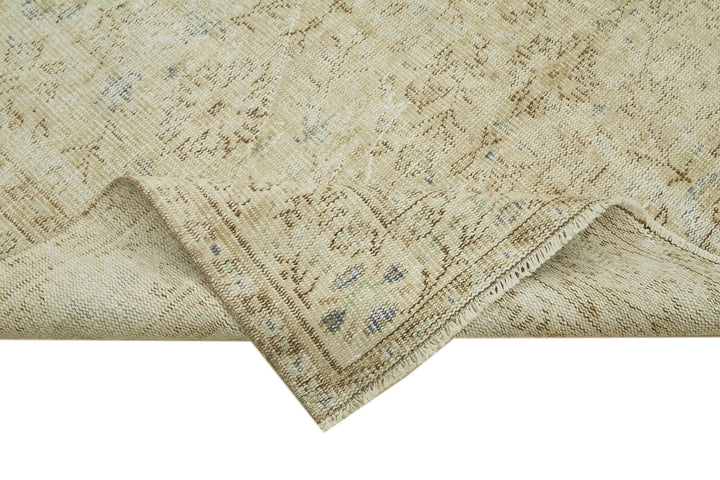 6x10 Beige Turkish Vintage Area Rug - 41426