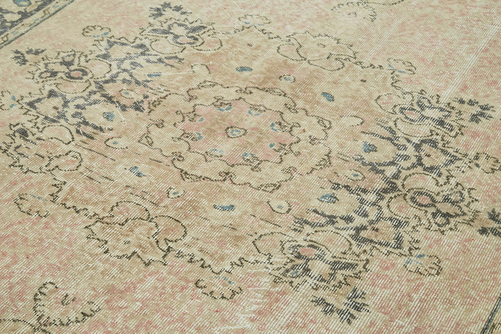6x10 Beige Turkish Vintage Area Rug - 41429