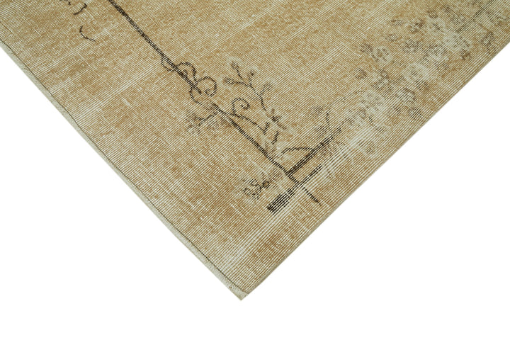 7x10 Beige Turkish Vintage Area Rug - 41445