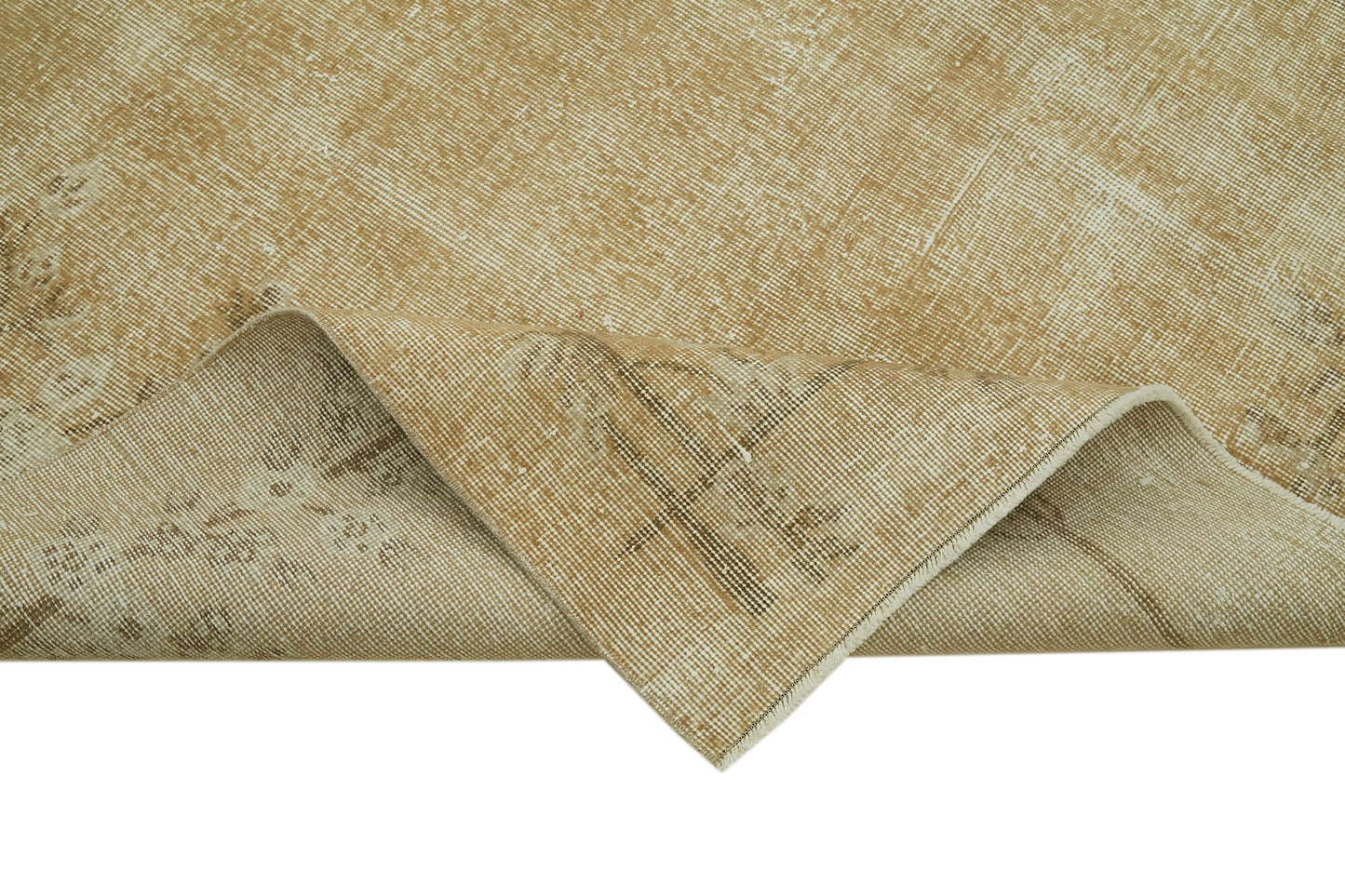 7x10 Beige Turkish Vintage Area Rug - 41445