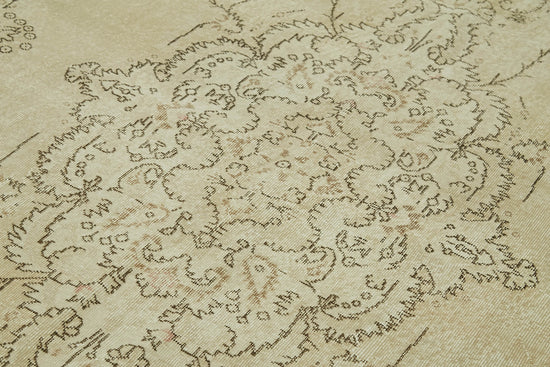 7x10 Beige Turkish Vintage Area Rug - 41451