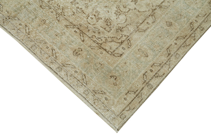 5x9 Beige Turkish Vintage Area Rug - 41466