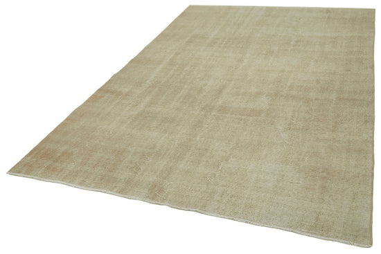 6x10 Beige Turkish Vintage Area Rug - 41474