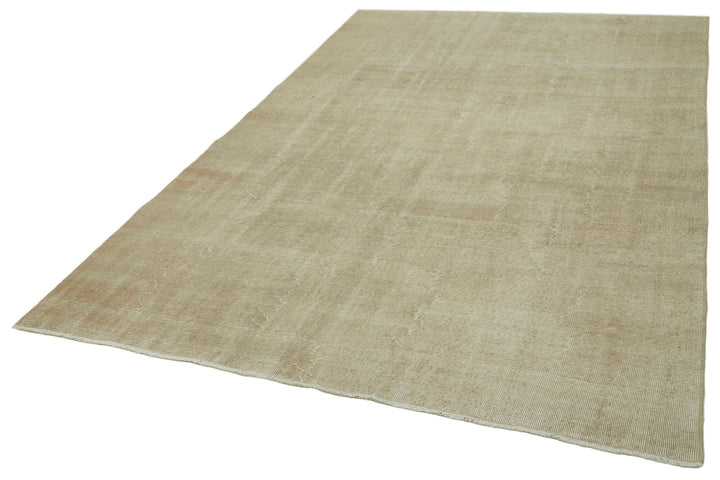 6x10 Beige Turkish Vintage Area Rug - 41474