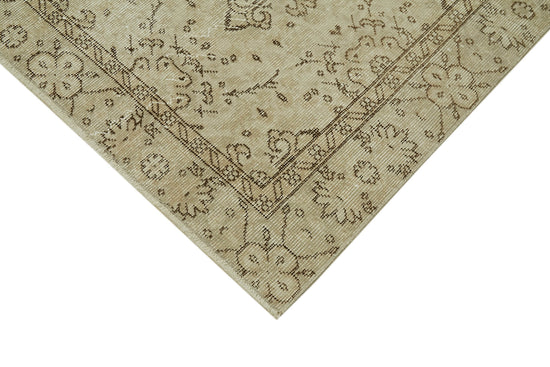 5x8 Beige Turkish Vintage Area Rug - 41485