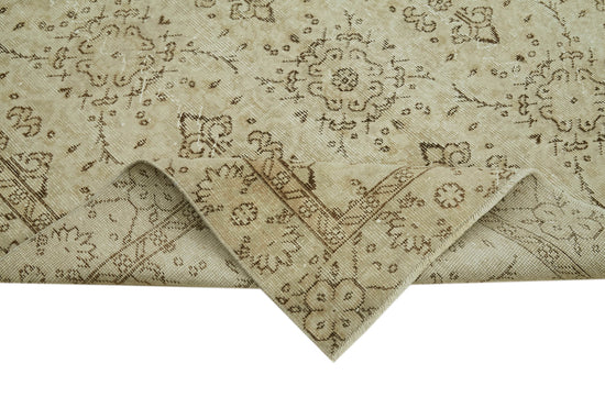 5x8 Beige Turkish Vintage Area Rug - 41485