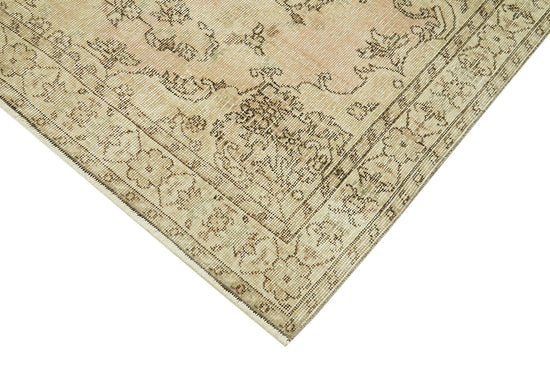 5x9 Beige Turkish Vintage Area Rug - 41490