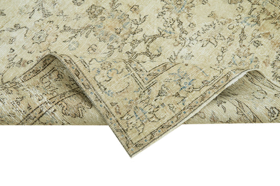 5x7 Beige Turkish Vintage Area Rug - 41494